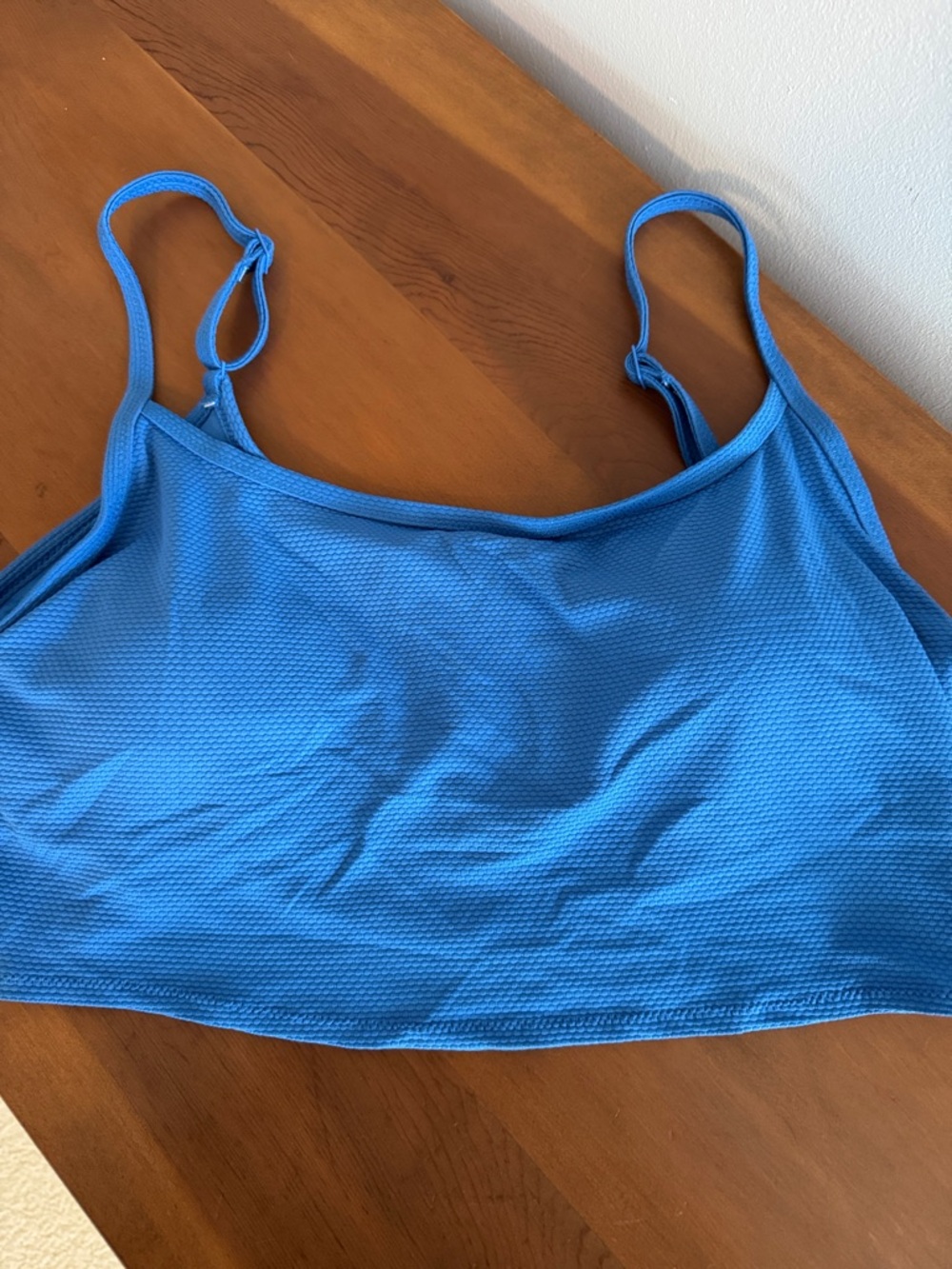 aerie Bright Blue Textured Swim Bralette